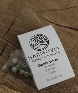 Perles Opale Verte 6mm, 1 pièce